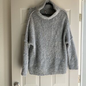 Free People Light Gray Cowl Turtleneck XS Sweater